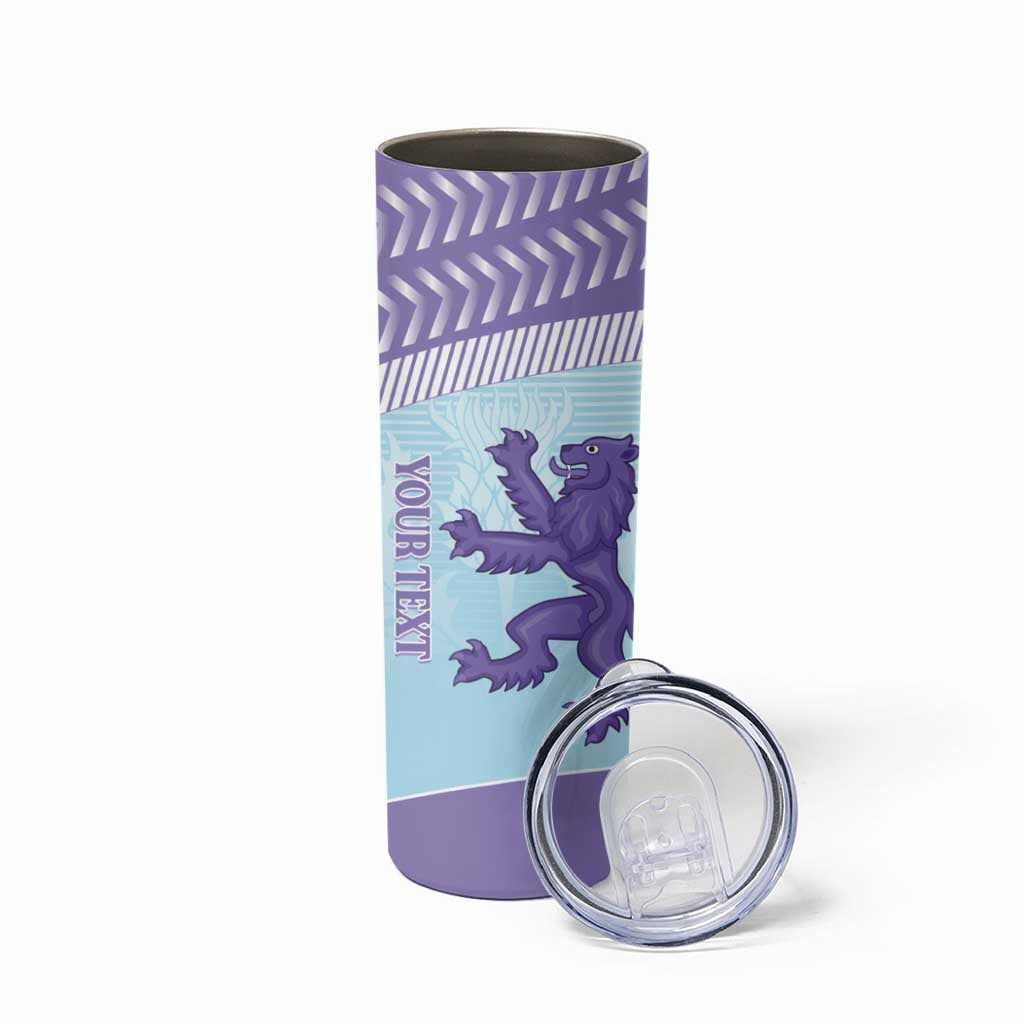 Scotland Football Custom Skinny Tumbler 2026 Come On Scottish Dragon Thistle Cyan - Wonder Print Shop