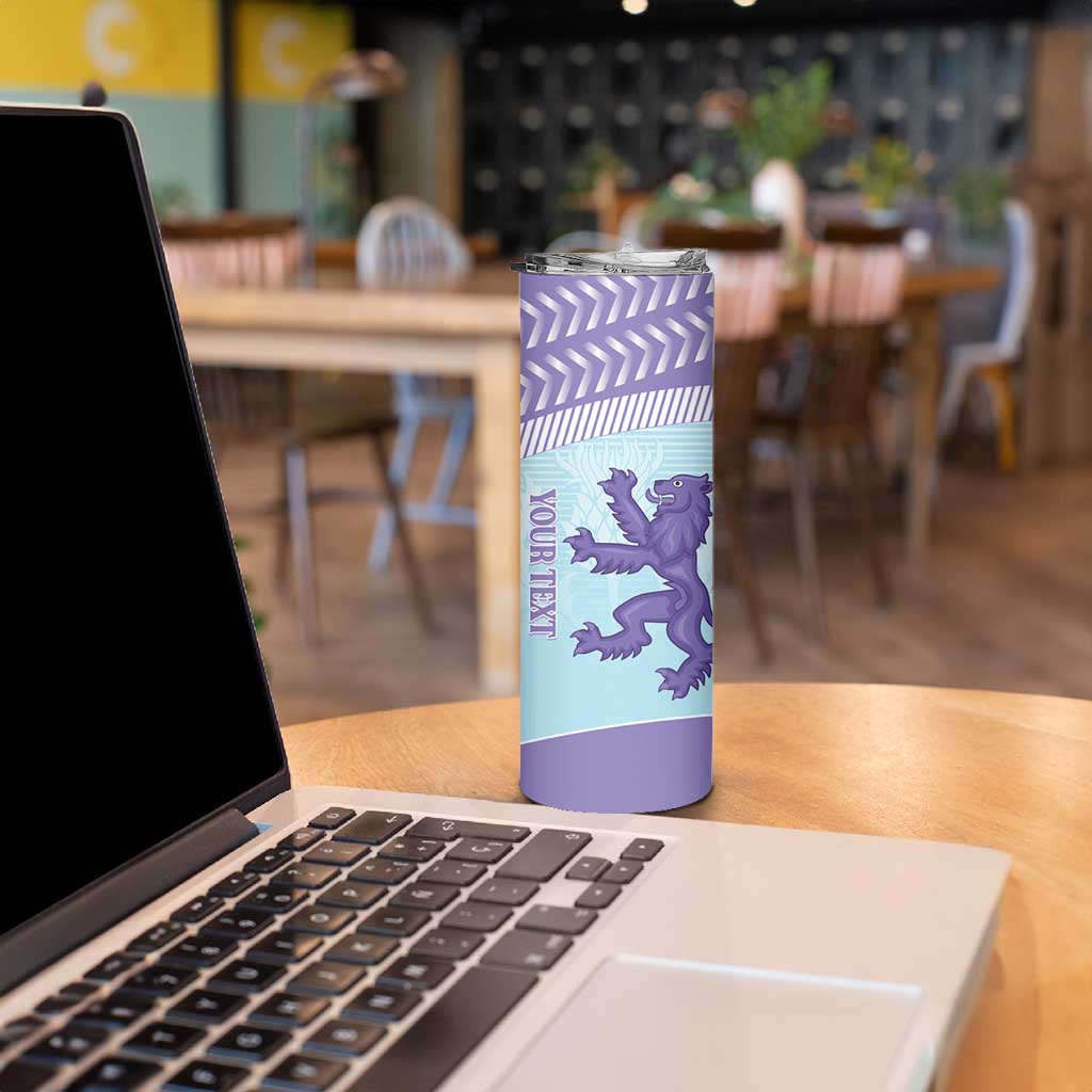 Scotland Football Custom Skinny Tumbler 2026 Come On Scottish Dragon Thistle Cyan - Wonder Print Shop