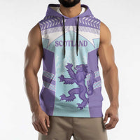 Scotland Football Custom Sleeveless Hoodie 2026 Come On Scottish Dragon Thistle Cyan - Wonder Print Shop