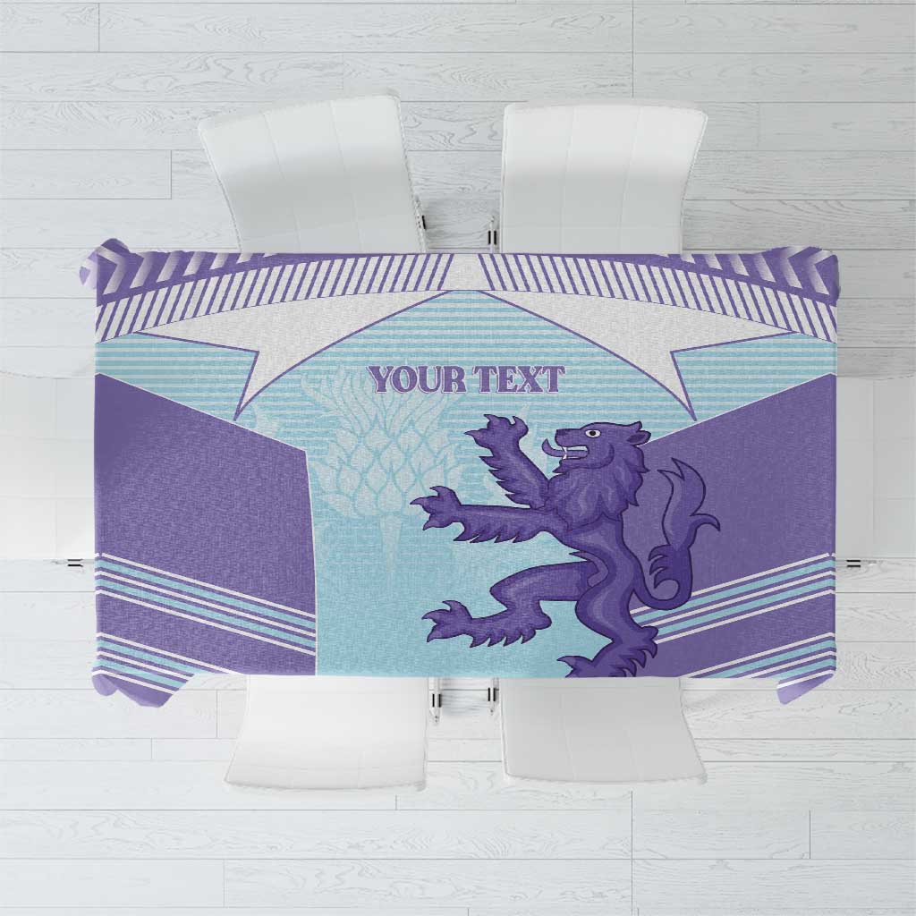 Scotland Football Custom Tablecloth 2026 Come On Scottish Dragon Thistle Cyan - Wonder Print Shop