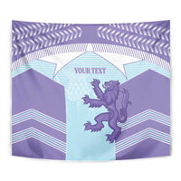 Scotland Football Custom Tapestry 2026 Come On Scottish Dragon Thistle Cyan - Wonder Print Shop