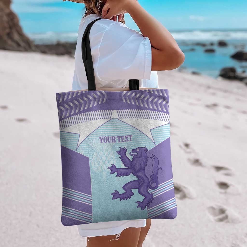 Scotland Football Custom Tote Bag 2026 Come On Scottish Dragon Thistle Cyan - Wonder Print Shop