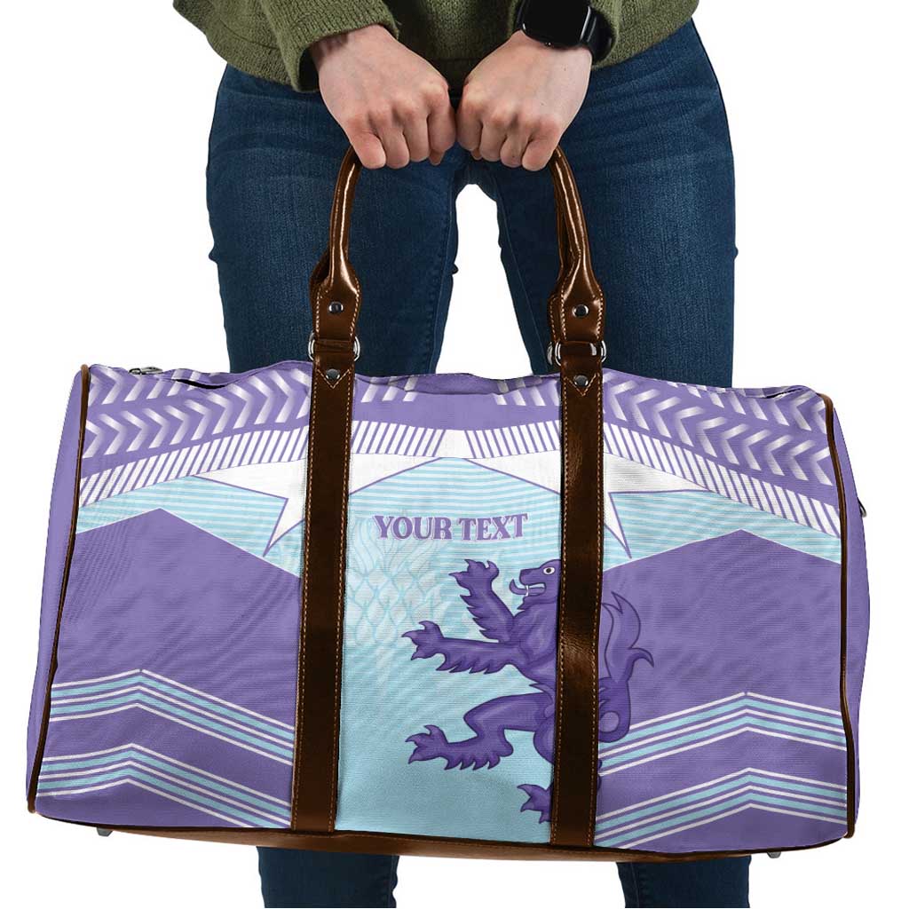 Scotland Football Custom Travel Bag 2026 Come On Scottish Dragon Thistle Cyan - Wonder Print Shop