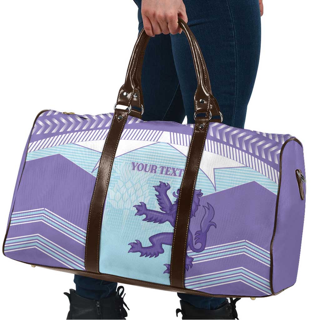 Scotland Football Custom Travel Bag 2026 Come On Scottish Dragon Thistle Cyan - Wonder Print Shop