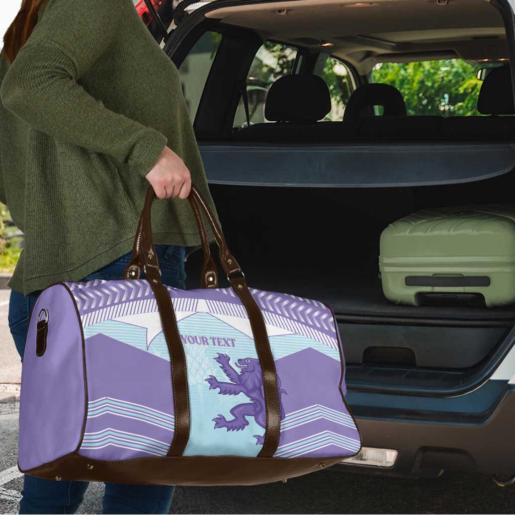 Scotland Football Custom Travel Bag 2026 Come On Scottish Dragon Thistle Cyan - Wonder Print Shop