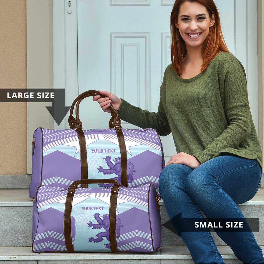 Scotland Football Custom Travel Bag 2026 Come On Scottish Dragon Thistle Cyan - Wonder Print Shop