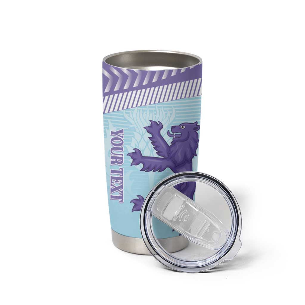 Scotland Football Custom Tumbler Cup 2026 Come On Scottish Dragon Thistle Cyan - Wonder Print Shop