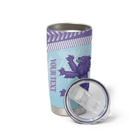 Scotland Football Custom Tumbler Cup 2026 Come On Scottish Dragon Thistle Cyan - Wonder Print Shop