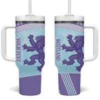 Scotland Football Custom Tumbler With Handle 2026 Come On Scottish Dragon Thistle Cyan - Wonder Print Shop