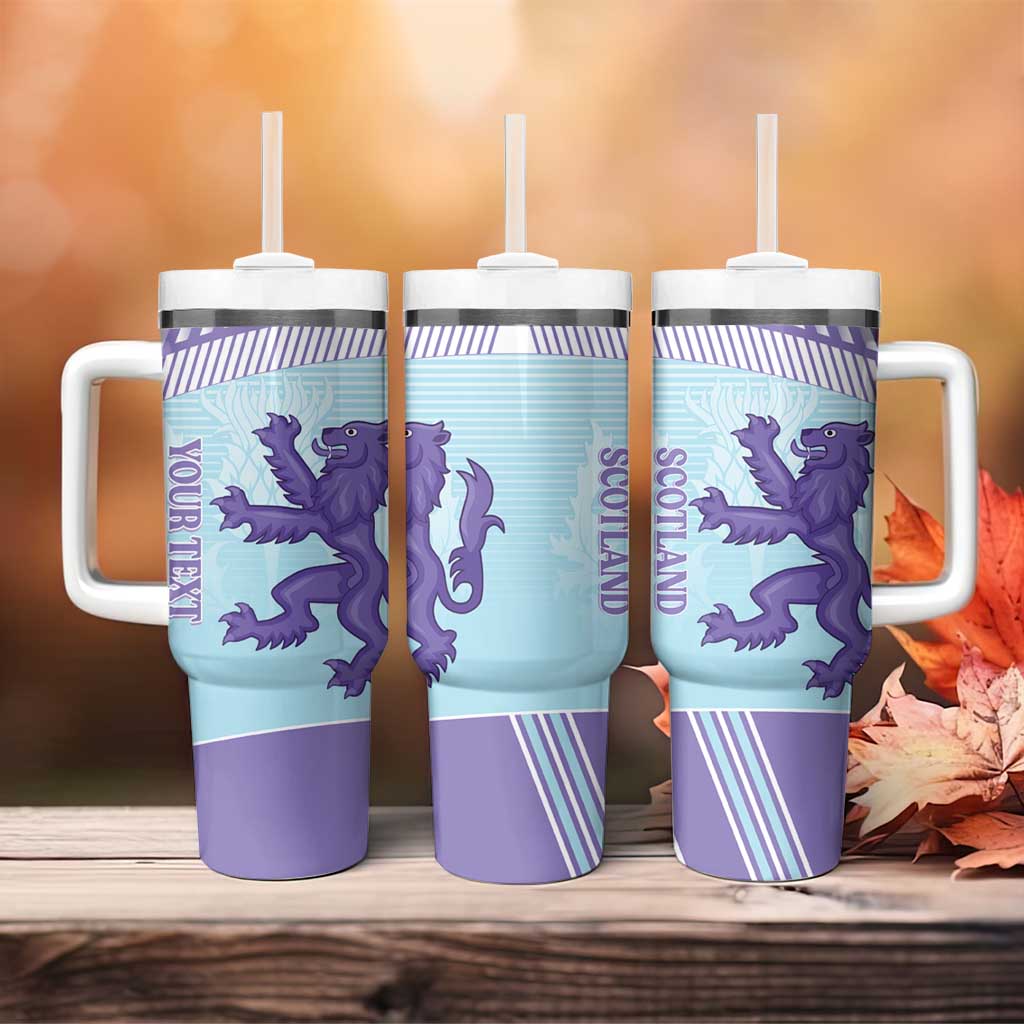 Scotland Football Custom Tumbler With Handle 2026 Come On Scottish Dragon Thistle Cyan - Wonder Print Shop