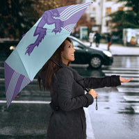 Scotland Football Custom Umbrella 2026 Come On Scottish Dragon Thistle Cyan - Wonder Print Shop