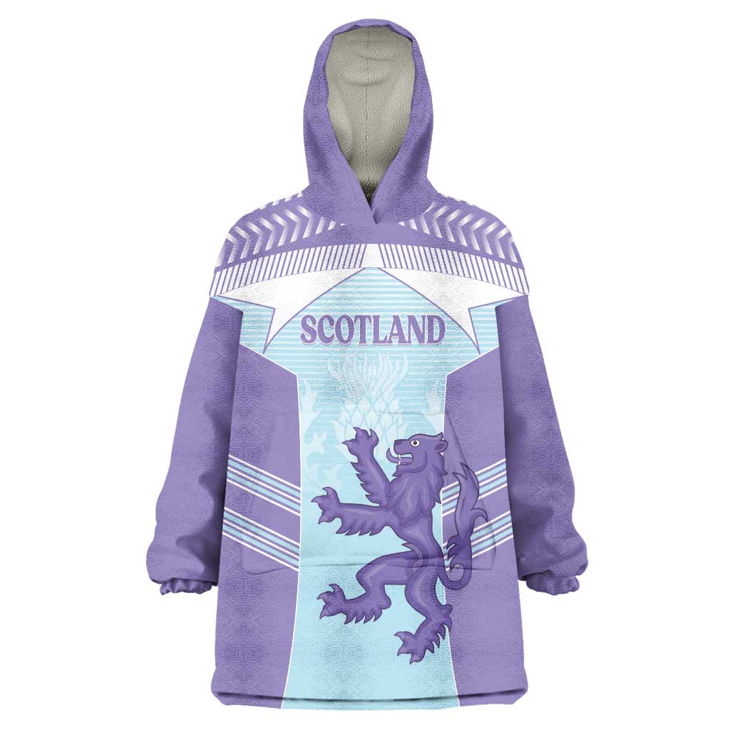 Scotland Football Custom Wearable Blanket Hoodie 2026 Come On Scottish Dragon Thistle Cyan - Wonder Print Shop