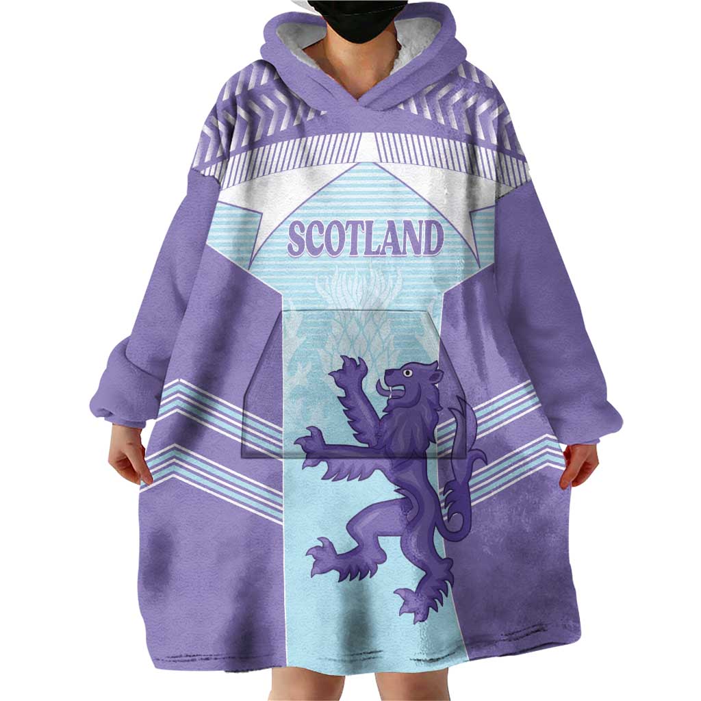 Scotland Football Custom Wearable Blanket Hoodie 2026 Come On Scottish Dragon Thistle Cyan - Wonder Print Shop