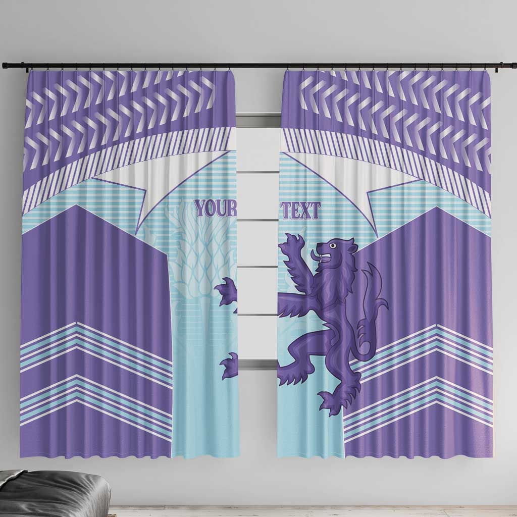 Scotland Football Custom Window Curtain 2026 Come On Scottish Dragon Thistle Cyan - Wonder Print Shop
