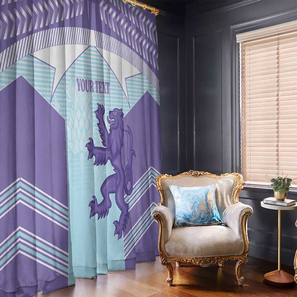Scotland Football Custom Window Curtain 2026 Come On Scottish Dragon Thistle Cyan - Wonder Print Shop