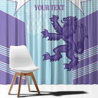 Scotland Football Custom Window Curtain 2026 Come On Scottish Dragon Thistle Cyan - Wonder Print Shop