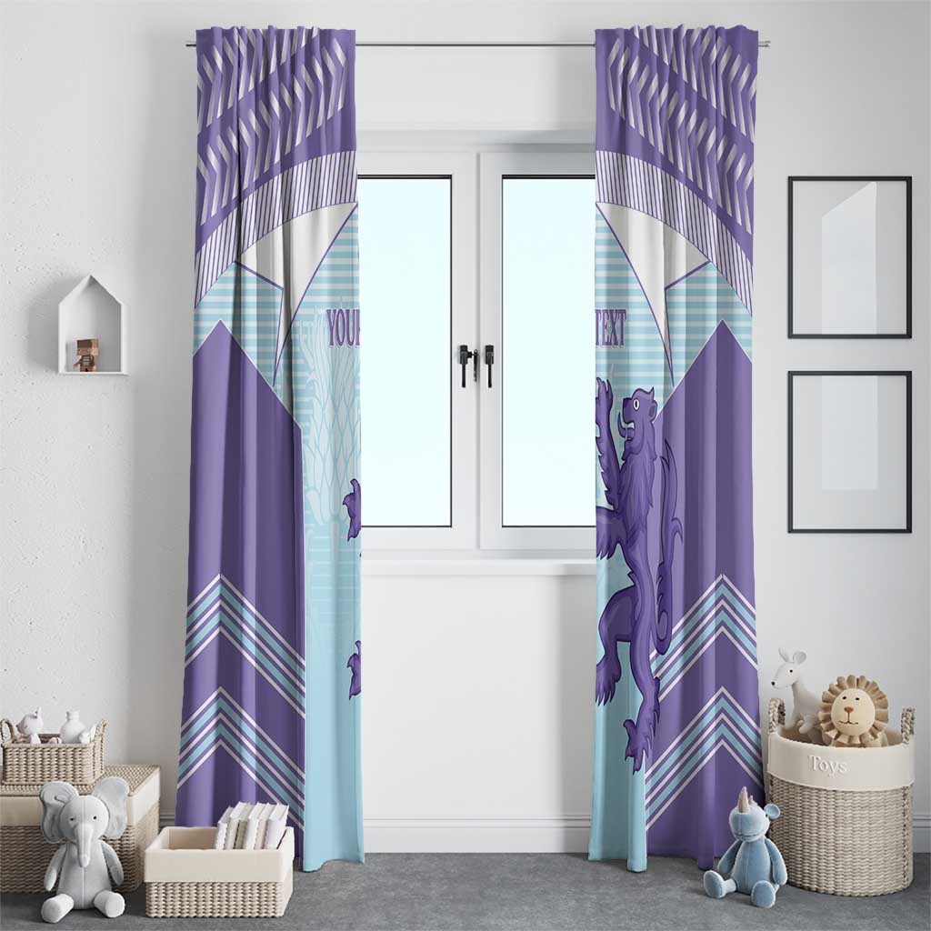 Scotland Football Custom Window Curtain 2026 Come On Scottish Dragon Thistle Cyan - Wonder Print Shop