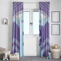 Scotland Football Custom Window Curtain 2026 Come On Scottish Dragon Thistle Cyan - Wonder Print Shop