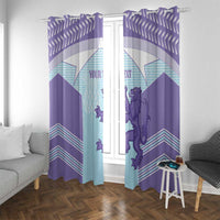 Scotland Football Custom Window Curtain 2026 Come On Scottish Dragon Thistle Cyan - Wonder Print Shop