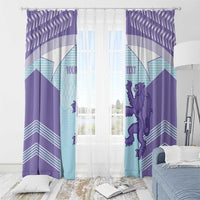 Scotland Football Custom Window Curtain 2026 Come On Scottish Dragon Thistle Cyan - Wonder Print Shop