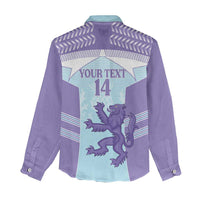Scotland Football Custom Women Casual Shirt 2026 Come On Scottish Dragon Thistle Cyan - Wonder Print Shop