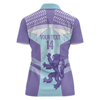 Scotland Football Custom Women Polo Shirt 2026 Come On Scottish Dragon Thistle Cyan - Wonder Print Shop