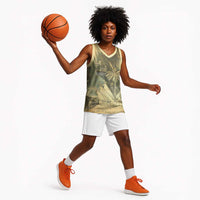Personalized Afro Haiti Le Saut Basketball Jersey Ayiti Waterfall Vintage Grunge Style - Wonder Print Shop