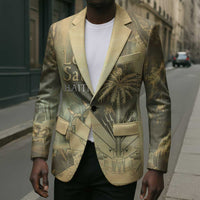 Personalized Afro Haiti Le Saut Blazer Ayiti Waterfall Vintage Grunge Style - Wonder Print Shop