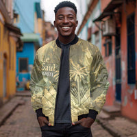 Personalized Afro Haiti Le Saut Bomber Jacket Ayiti Waterfall Vintage Grunge Style - Wonder Print Shop