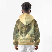 Personalized Afro Haiti Le Saut Kid Hoodie Ayiti Waterfall Vintage Grunge Style - Wonder Print Shop