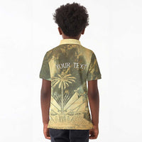 Personalized Afro Haiti Le Saut Kid Polo Shirt Ayiti Waterfall Vintage Grunge Style - Wonder Print Shop