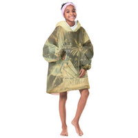 Personalized Afro Haiti Le Saut Kid Wearable Blanket Hoodie Ayiti Waterfall Vintage Grunge Style - Wonder Print Shop