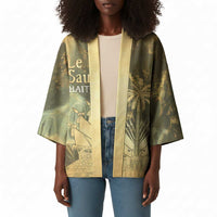 Personalized Afro Haiti Le Saut Kimono Ayiti Waterfall Vintage Grunge Style - Wonder Print Shop