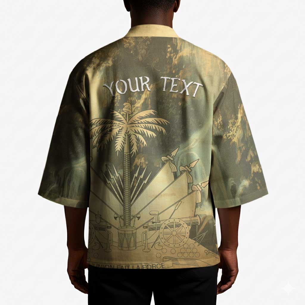 Personalized Afro Haiti Le Saut Kimono Ayiti Waterfall Vintage Grunge Style - Wonder Print Shop