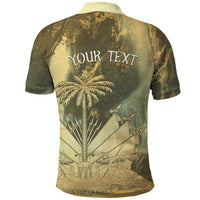 Personalized Afro Haiti Le Saut Polo Shirt Ayiti Waterfall Vintage Grunge Style - Wonder Print Shop