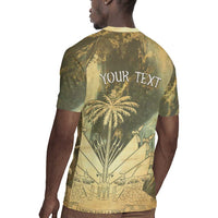 Personalized Afro Haiti Le Saut Rugby Jersey Ayiti Waterfall Vintage Grunge Style - Wonder Print Shop