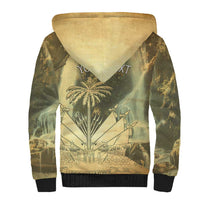 Personalized Afro Haiti Le Saut Sherpa Hoodie Ayiti Waterfall Vintage Grunge Style - Wonder Print Shop