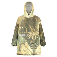 Personalized Afro Haiti Le Saut Wearable Blanket Hoodie Ayiti Waterfall Vintage Grunge Style - Wonder Print Shop
