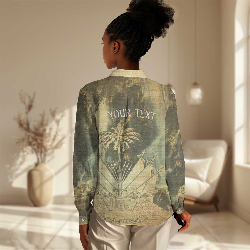 Personalized Afro Haiti Le Saut Women Casual Shirt Ayiti Waterfall Vintage Grunge Style - Wonder Print Shop