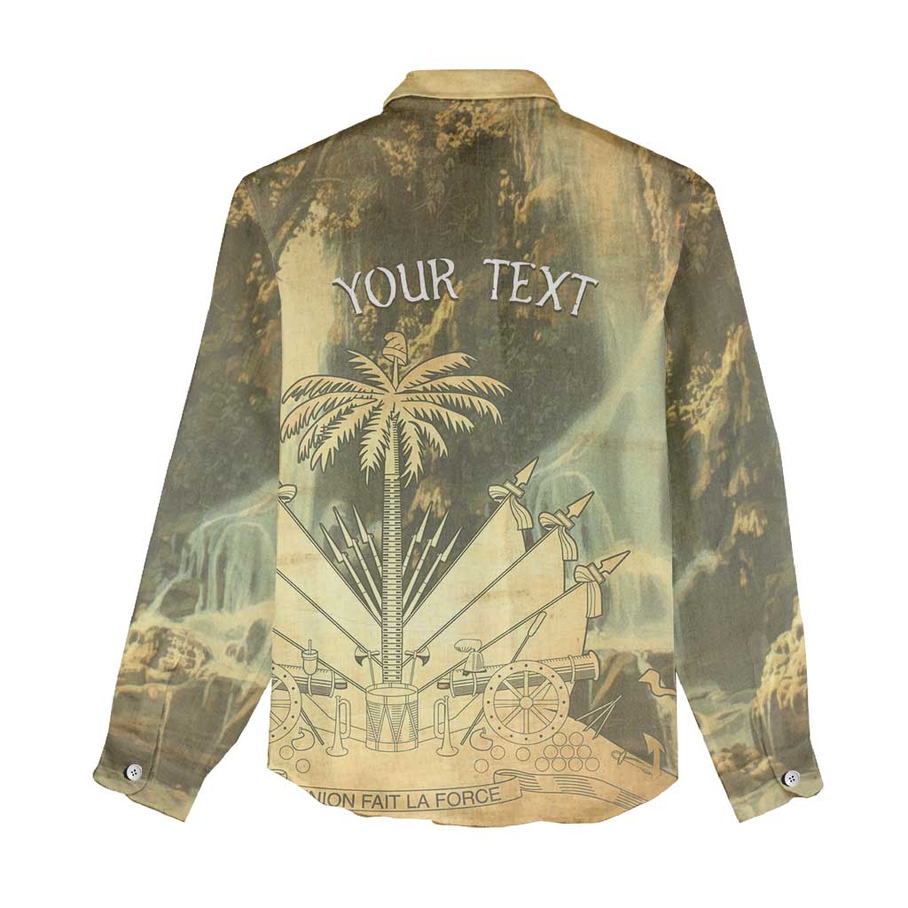 Personalized Afro Haiti Le Saut Women Casual Shirt Ayiti Waterfall Vintage Grunge Style - Wonder Print Shop