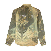 Personalized Afro Haiti Le Saut Women Casual Shirt Ayiti Waterfall Vintage Grunge Style - Wonder Print Shop