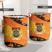 Netherlands Darts Laundry Basket Born To Play Darts Grunge Style - Wonder Print Shop