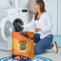 Netherlands Darts Laundry Basket Born To Play Darts Grunge Style - Wonder Print Shop