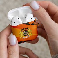 Netherlands Darts AirPods Case Born To Play Darts Grunge Style - Wonder Print Shop