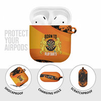 Netherlands Darts AirPods Case Born To Play Darts Grunge Style - Wonder Print Shop