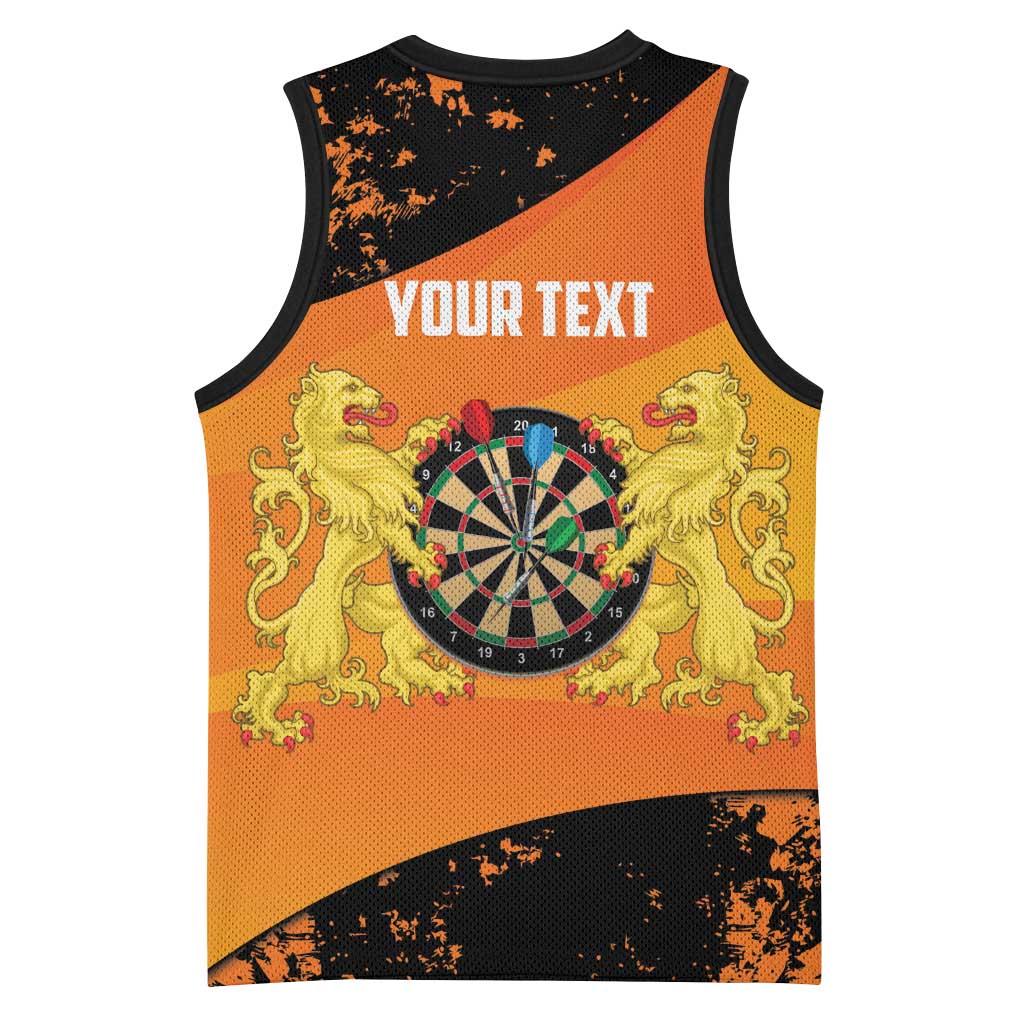 Personalised Netherlands Darts Basketball Jersey Born To Play Darts Grunge Style - Wonder Print Shop