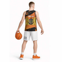 Personalised Netherlands Darts Basketball Jersey Born To Play Darts Grunge Style - Wonder Print Shop