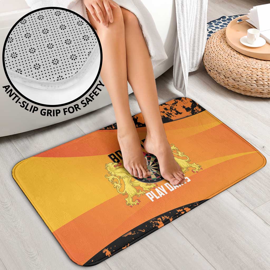 Netherlands Darts Bathroom Set Born To Play Darts Grunge Style - Wonder Print Shop