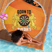 Netherlands Darts Beach Blanket Born To Play Darts Grunge Style - Wonder Print Shop