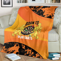 Netherlands Darts Blanket Born To Play Darts Grunge Style - Wonder Print Shop